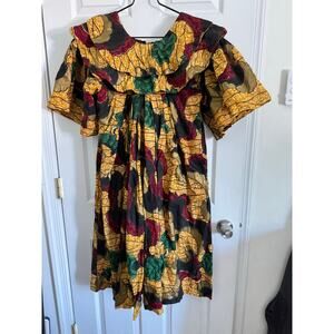 Vintage made in Senegal dress jumpsuit size S M